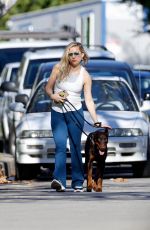 KATE HUDSON Out with Her Dog in Pacific Palisades 01/14/2021
