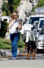 KATE HUDSON Out with Her Dog in Pacific Palisades 01/14/2021