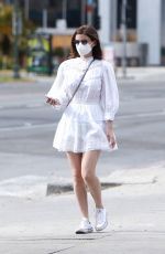 KATE MARA in a White Dress Out in Beverly Hills 01/10/2021
