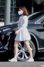KATE MARA in a White Dress Out in Beverly Hills 01/10/2021