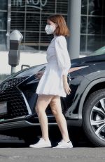 KATE MARA in a White Dress Out in Beverly Hills 01/10/2021