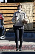 KATE MARA Out for Coffee in Los Feliz 12/31/2020