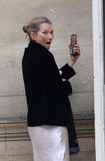 KATE MOSS Leaves Fendi Fashion Show in Paris 01/27/2021