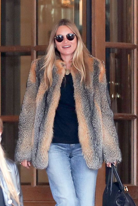 KATE MOSS Leaves Ritz Hotel in Paris 01/17/2021