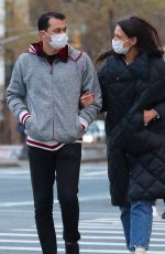 KATIE HOLMES and Emilio Vitolo Jr Out in New York 01/22/2021