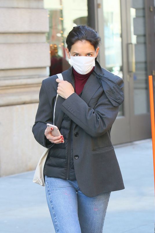 KATIE HOLMES in Denim Out in New York 01/06/2021