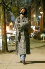 KATIE HOLMES Night Out in New York 01/15/2021