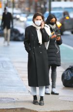KATIE HOLMES Out and About in New York 01/18/2021