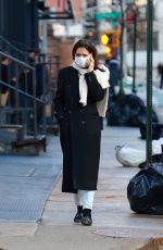KATIE HOLMES Out and About in New York 01/18/2021