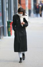 KATIE HOLMES Out and About in New York 01/18/2021