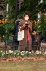 KATIE HOLMES Out at Washington Square Park in New York 01/02/2021