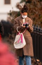 KATIE HOLMES Out at Washington Square Park in New York 01/02/2021