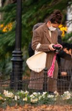 KATIE HOLMES Out at Washington Square Park in New York 01/02/2021