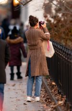 KATIE HOLMES Out at Washington Square Park in New York 01/02/2021