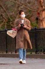 KATIE HOLMES Out at Washington Square Park in New York 01/02/2021