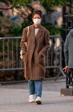 KATIE HOLMES Out at Washington Square Park in New York 01/02/2021