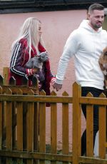 KATIE PRICE and Carl Woods Out with Their Dogs in Essex 01/14/2021
