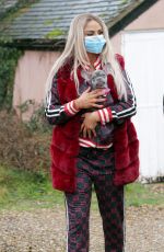 KATIE PRICE and Carl Woods Out with Their Dogs in Essex 01/14/2021