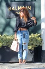 KEYSHIA COLE in Ripped Denim Out Shopping in Beverly Hills 01/16/2021