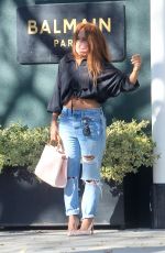 KEYSHIA COLE in Ripped Denim Out Shopping in Beverly Hills 01/16/2021