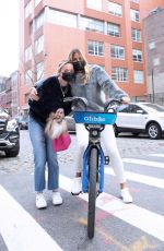 KELLY and TEDDY BENSIMON Rides Citibikes in New York 01/13/2021