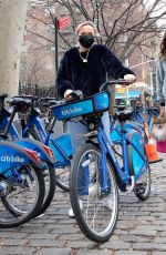 KELLY and TEDDY BENSIMON Rides Citibikes in New York 01/13/2021