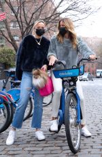 KELLY and TEDDY BENSIMON Rides Citibikes in New York 01/13/2021