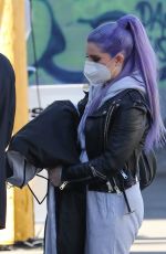 KELLY OSBOURNE and Adam Lambert on the Set of a New Show in Los Angeles 01/15/2021