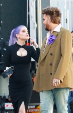 KELLY OSBOURNE and Adam Lambert on the Set of a New Show in Los Angeles 01/15/2021