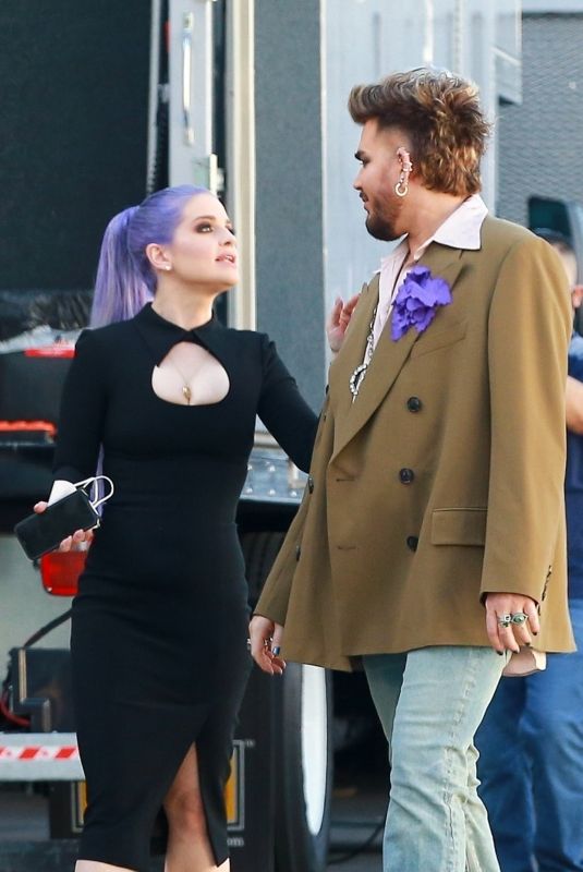 KELLY OSBOURNE and Adam Lambert on the Set of a New Show in Los Angeles 01/15/2021