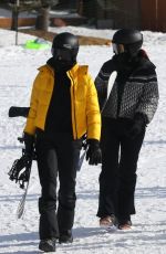 KENDALL and KYLIE JENNER Out Snowboarding in Aspen 01/02/2021