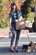 KRISTEN DOUTE Out with Her Dogs in Los Angeles 01/15/2021