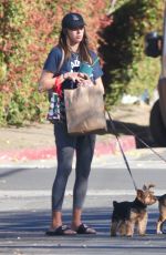 KRISTEN DOUTE Out with Her Dogs in Los Angeles 01/15/2021