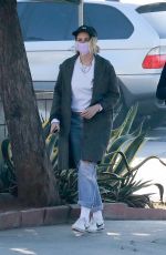KRISTEN STEWART and DYLAN MEYER at Blue Bottle in Los Feliz 01/04/2021