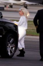 LADY GAGA Flies Back from Presidential Inauguration in Washington DC 01/20/2021