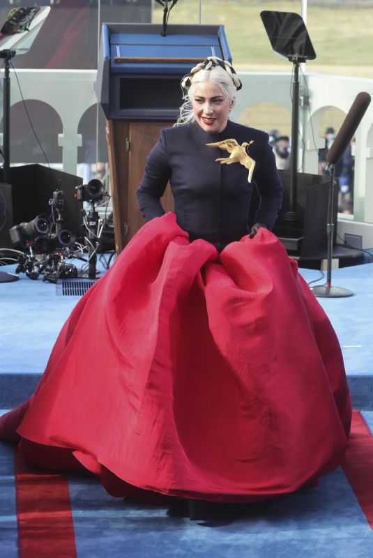 LADY GAGA Performs at 59th Presidential Inauguration in Washington, DC 01/20/2021