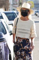 LAETICIA HALLYDAY at a Gas Station in Los Angeles 01/16/2021
