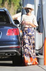 LAETICIA HALLYDAY at a Gas Station in Los Angeles 01/16/2021