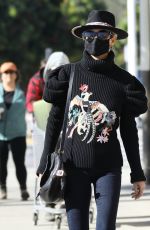 LAETICIA HALLYDAY Out and About in Santa Monica 01/24/2021