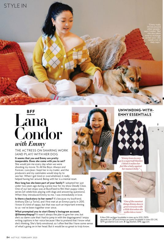LANA CONDOR in Instyle Magazine, February 2021