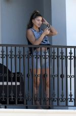 LARSA PIPPEN Chats on the Phone on Her Balcony in Ft. Lauderdale 01/21/2021