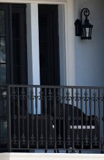 LARSA PIPPEN Chats on the Phone on Her Balcony in Ft. Lauderdale 01/21/2021