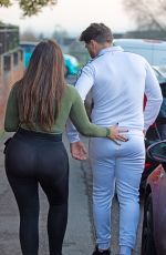 LAUREN GOODGER and Charles Drury Out Kissing in Essex 12/31/2020