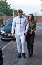 LAUREN GOODGER and Charles Drury Out Kissing in Essex 12/31/2020