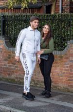 LAUREN GOODGER and Charles Drury Out Kissing in Essex 12/31/2020