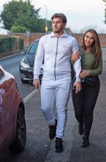 LAUREN GOODGER and Charles Drury Out Kissing in Essex 12/31/2020
