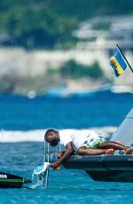LAUREN SILVERMAN in Swimsuit at a Boat in Barbados 01/05/2021