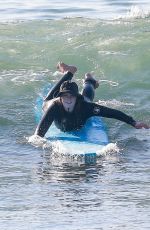 LEIGHTON MEESTER in Wetsuit at Surf Session in Malibu 01/08/2021