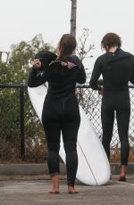 LEIGHTON MEESTER in Wetsuit at Surf Session in Malibu 01/08/2021