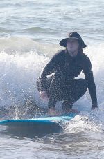 LEIGHTON MEESTER in Wetsuit at Surf Session in Malibu 01/08/2021